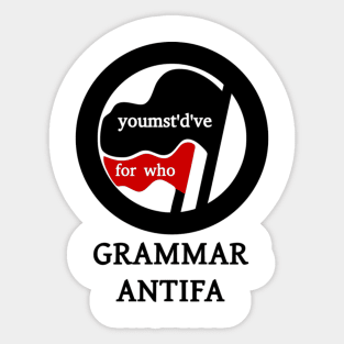 Grammar Antifa Sticker